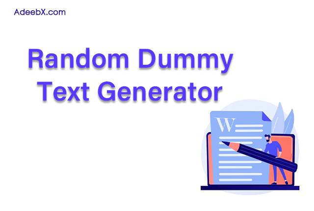 Random Dummy Text Generator Online